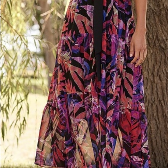 Joseph Ribkoff Tropical Chiffon Dress - Picture 11 of 14